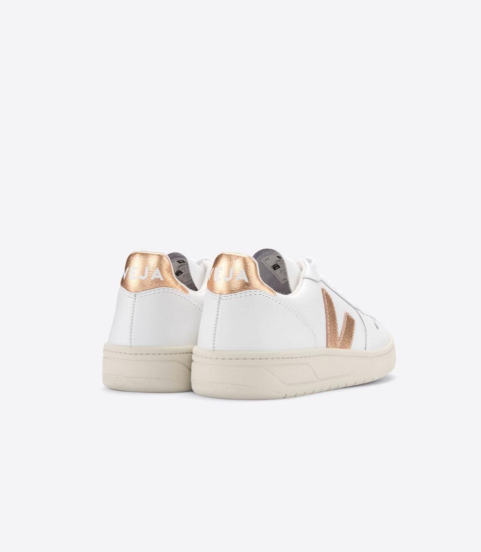 Adults Veja V-10 Cuir Venus Outlet Blanche | UFRTG35387